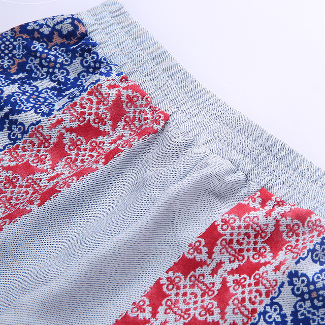 C892 女士图案印花套穿休闲迷你短裤