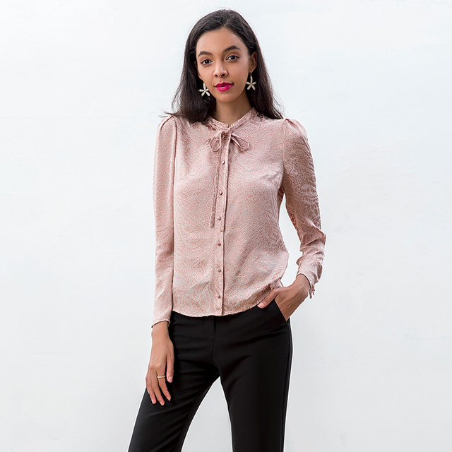 T268秋季冬季时尚优雅曲线休闲女孩女装女装女装衬衫