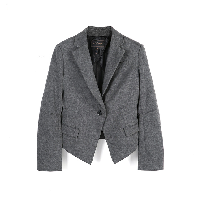 873A 女士纯色西装布拼接花卉蕾丝长袖西装外套