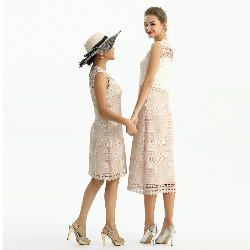 粉白镂空无袖中间（7）